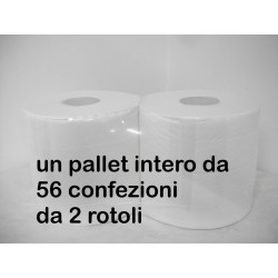56 confezioni da 2 rotoli pura cellulosa 2 veli peso del rotolo kg. 2 - peso della confezione kg. 4